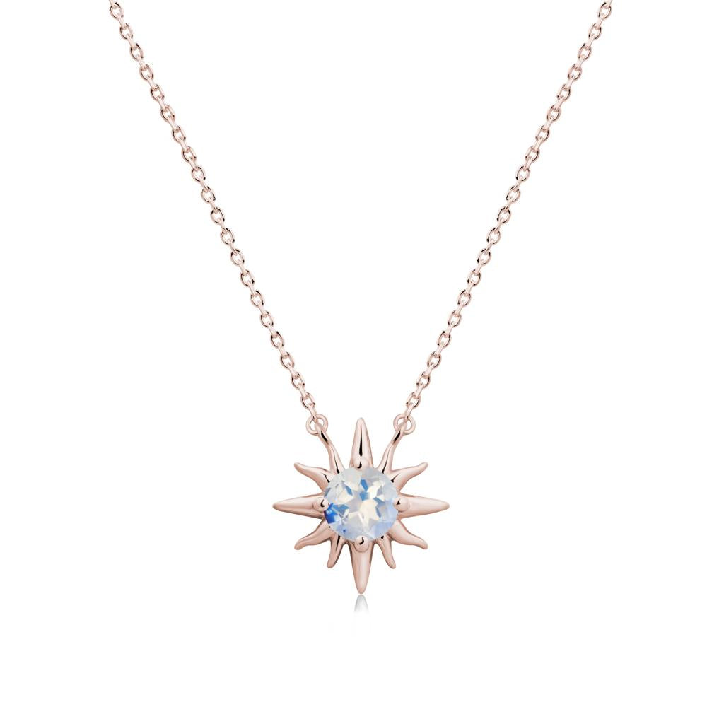 Celestial Sun Moonstone Necklace - LUO Jewelry #metal_14k rose gold