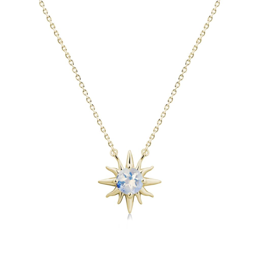 Celestial Sun Moonstone Necklace - LUO Jewelry #metal_14k yellow gold