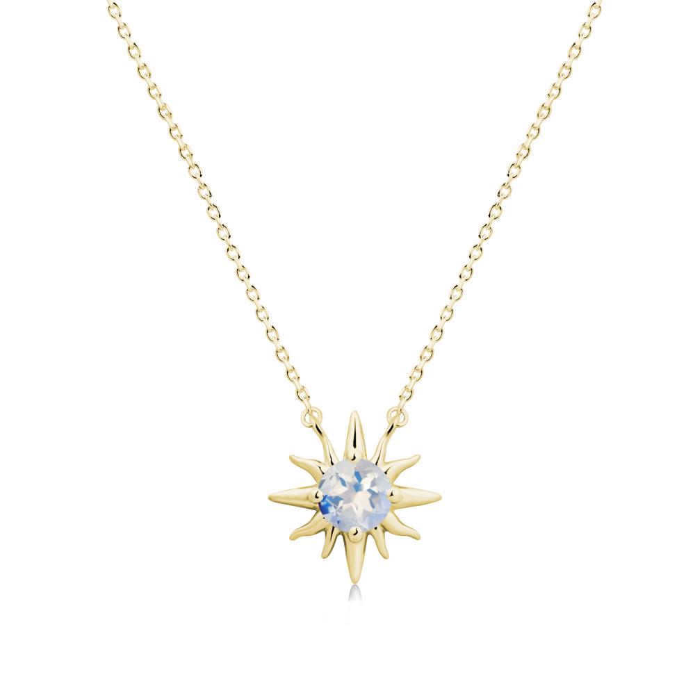 Celestial Sun Moonstone Necklace - LUO Jewelry #metal_18k yellow gold