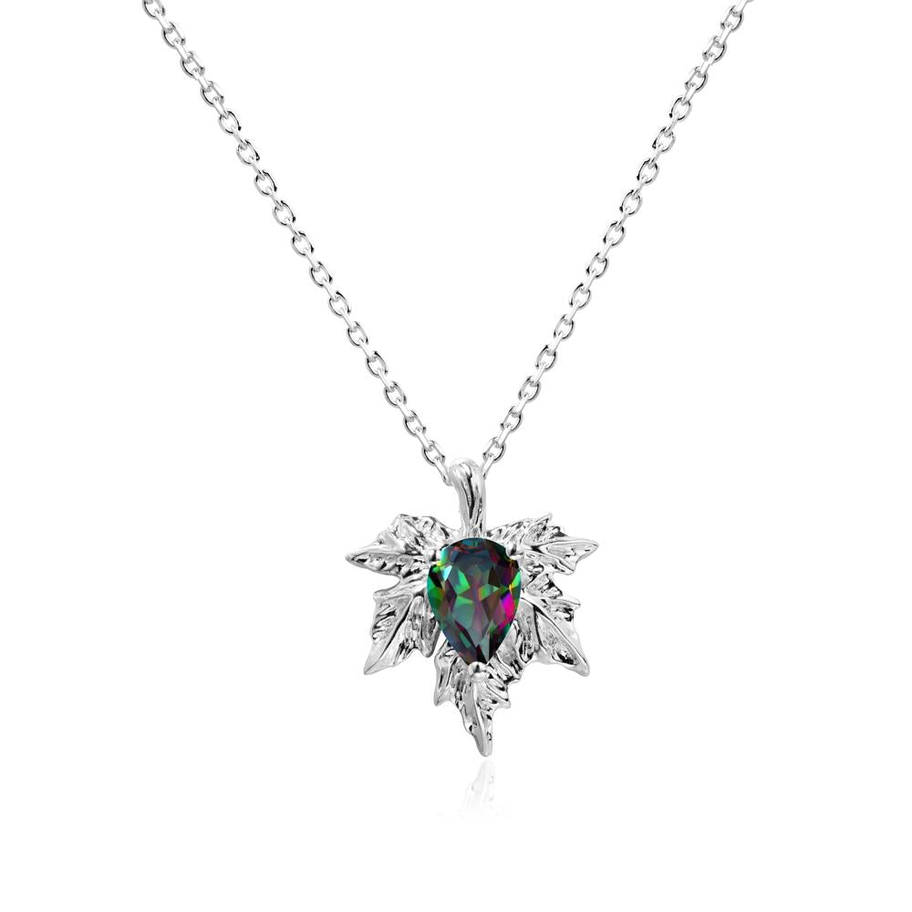 Maple Leaf Mystic Topaz Necklace - LUO Jewelry #metal_sterling silver