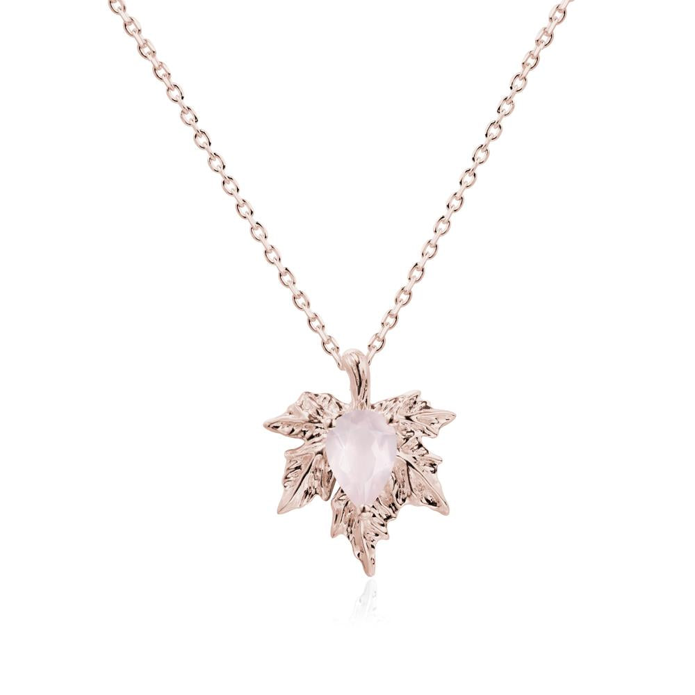 Maple Rose Quartz Necklace - LUO Jewelry #metal_14k rose gold