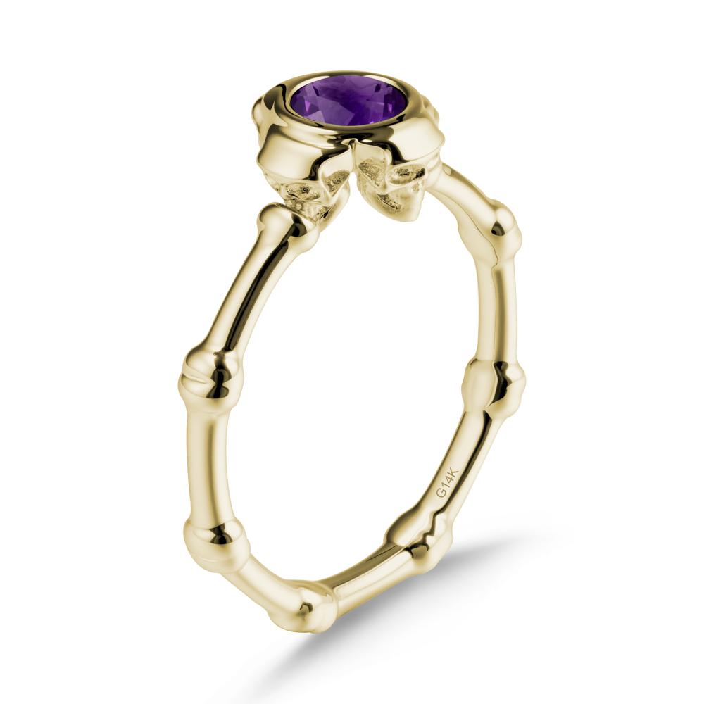 Helloween Amethyst Ring with Skull - LUO Jewelry #metal_14k yellow gold