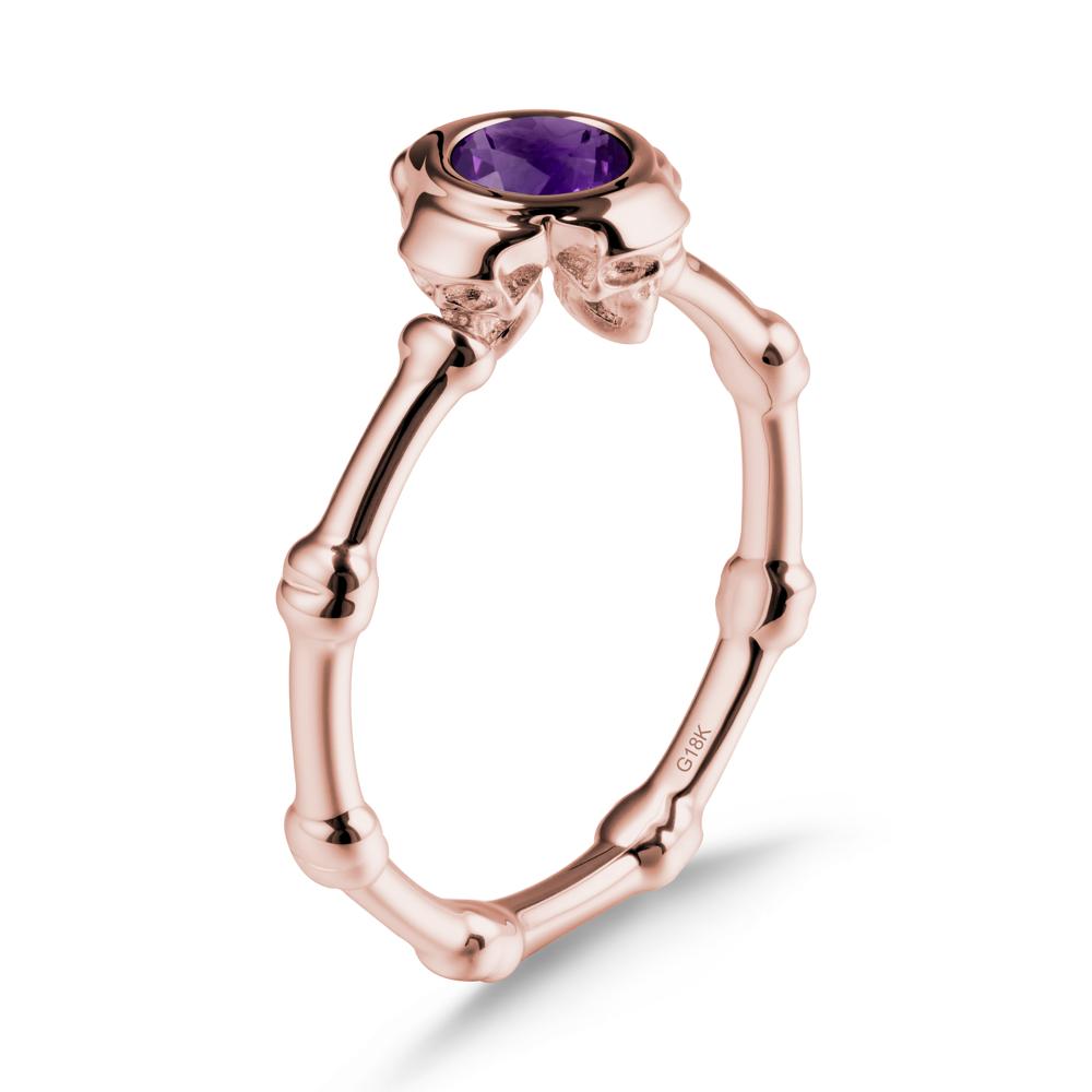 Helloween Amethyst Ring with Skull - LUO Jewelry #metal_18k rose gold