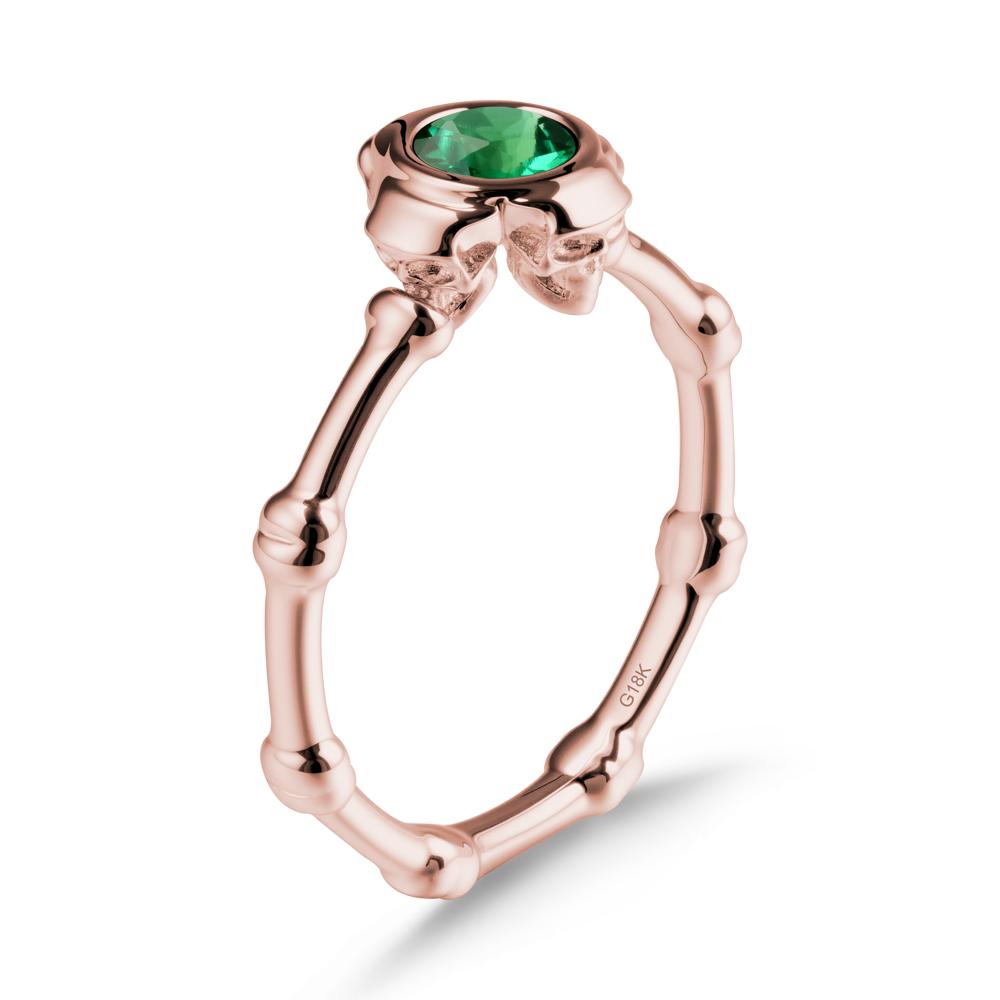 Helloween Emerald Ring with Skull - LUO Jewelry #metal_18k rose gold