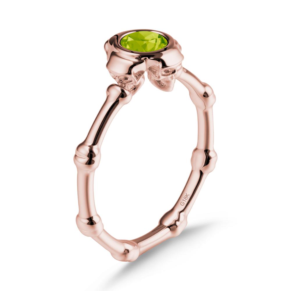 Helloween Peridot Ring with Skull - LUO Jewelry #metal_18k rose gold
