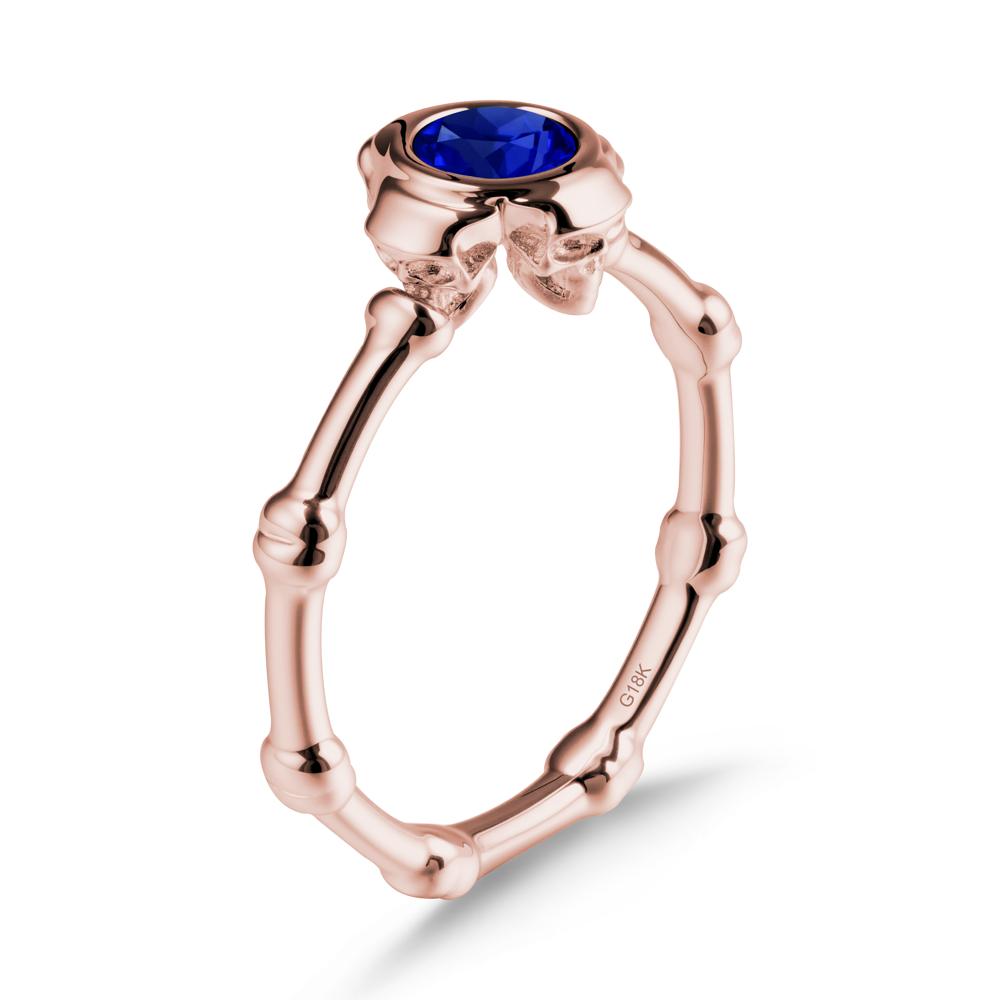 Helloween Sapphire Ring with Skull - LUO Jewelry #metal_18k rose gold