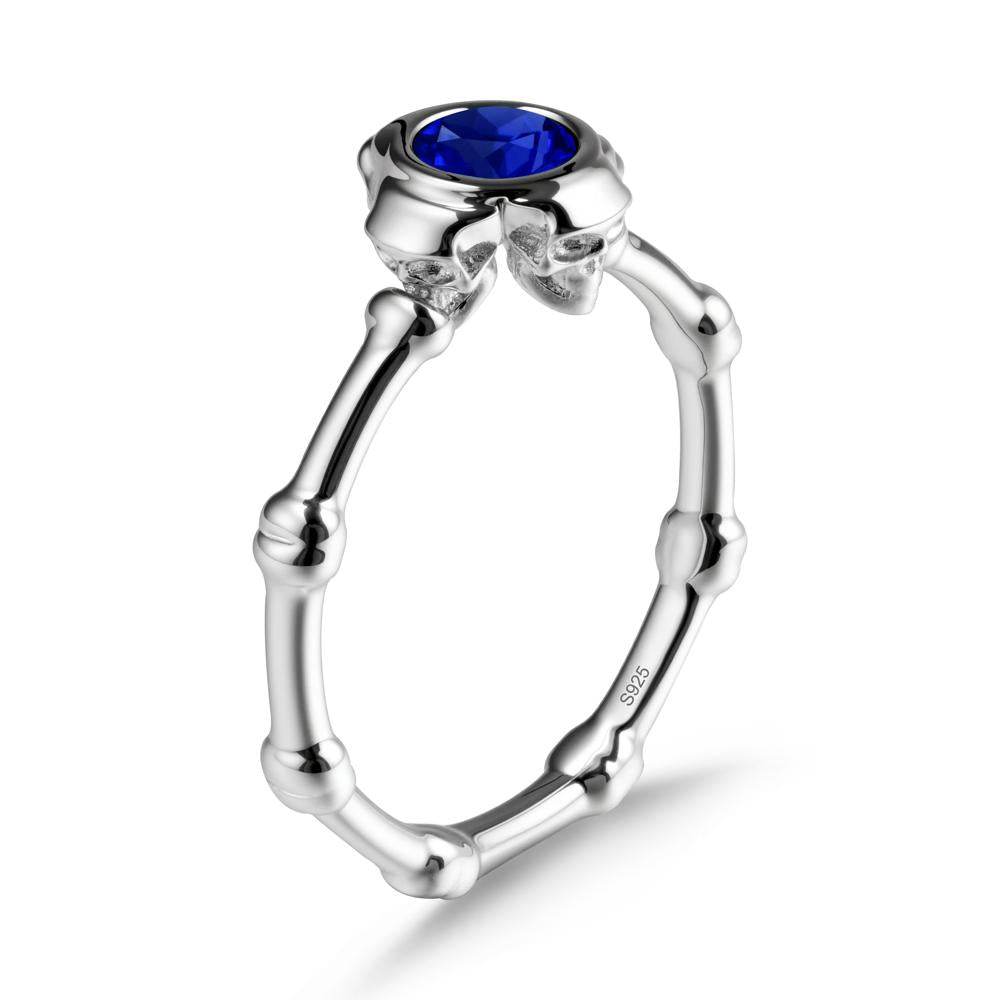 Helloween Sapphire Ring with Skull - LUO Jewelry #metal_sterling silver