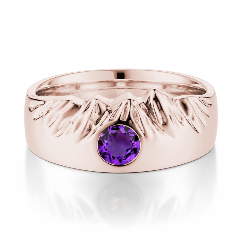 Men's Wide Band Emerald Ring - LUO Jewelry #gemstone_Amethyst