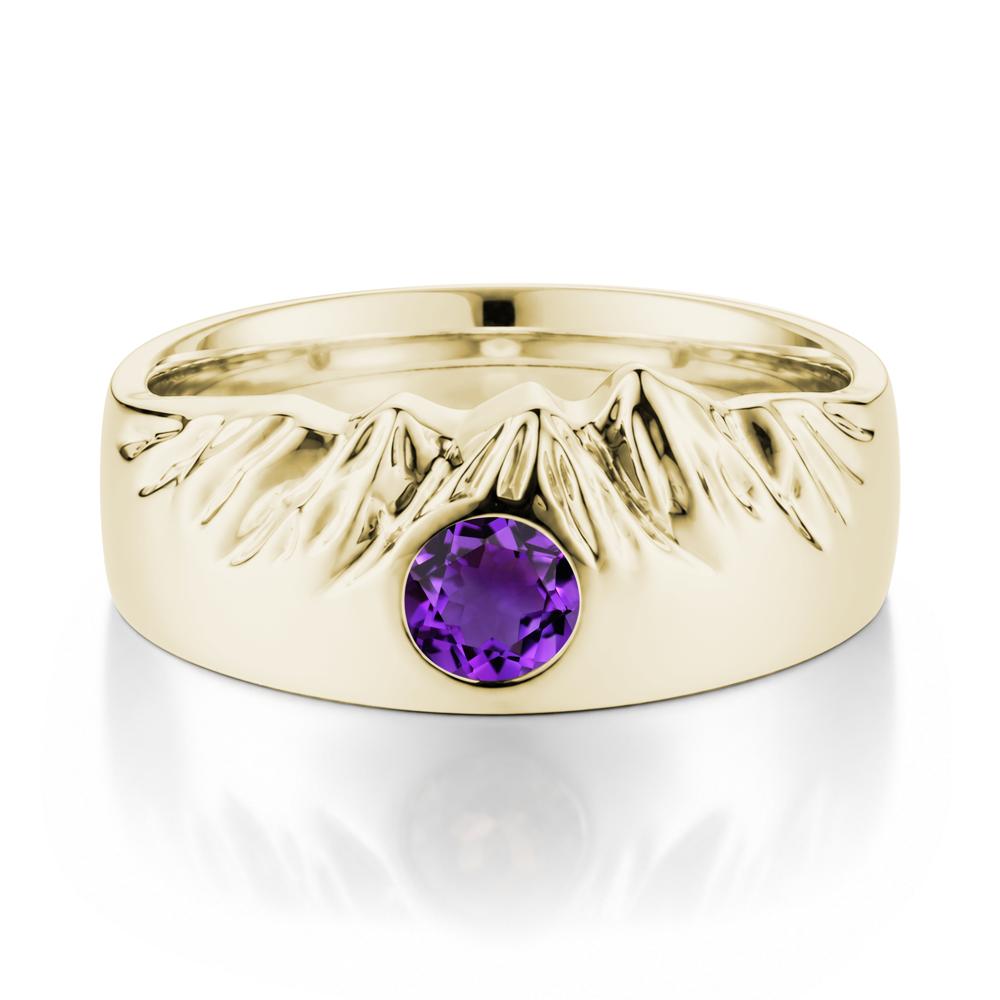 Men's Wide Band Emerald Ring - LUO Jewelry #gemstone_Amethyst