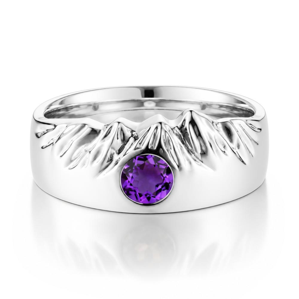 Men's Wide Band Emerald Ring - LUO Jewelry #gemstone_Amethyst