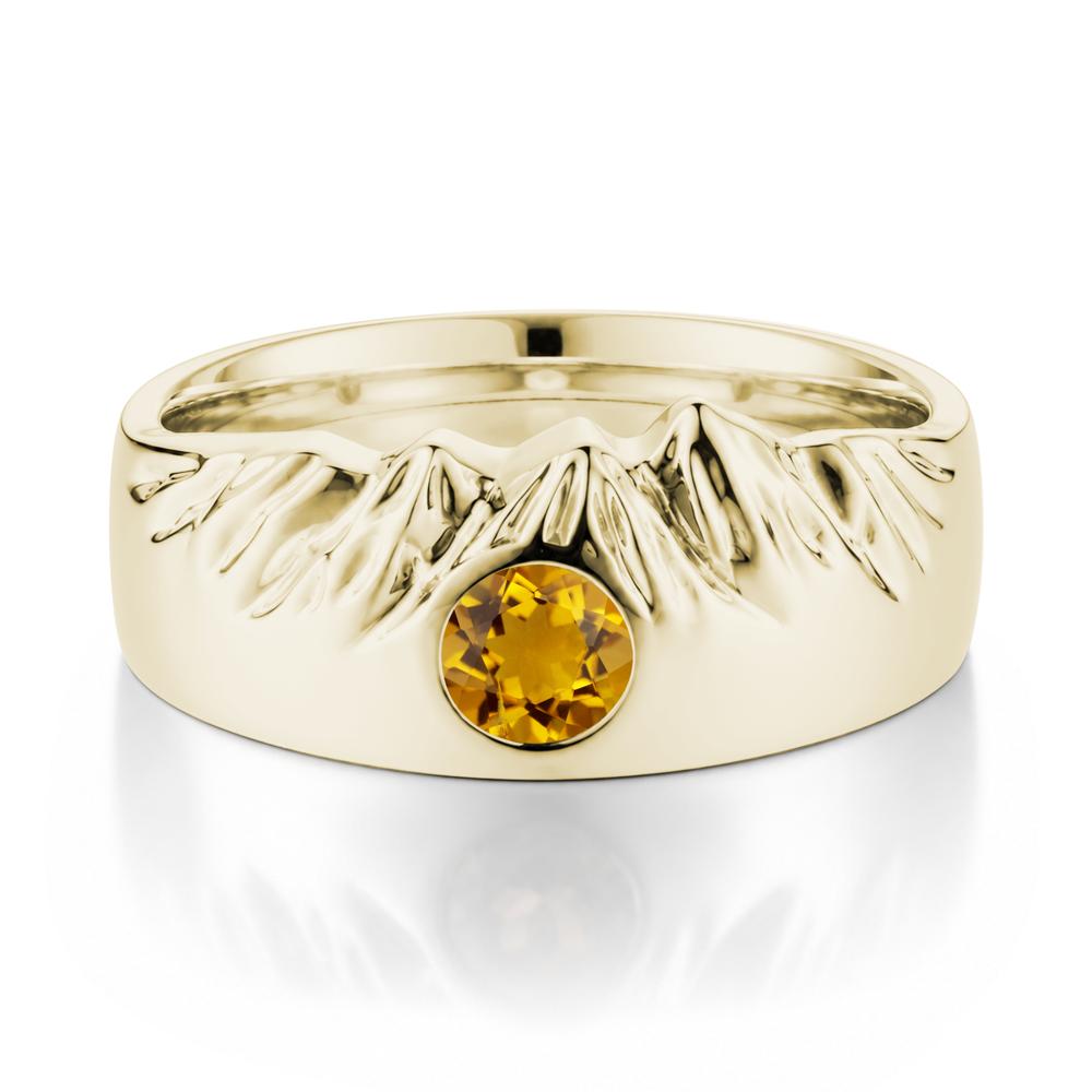 Men's Wide Band Emerald Ring - LUO Jewelry #gemstone_Citrine