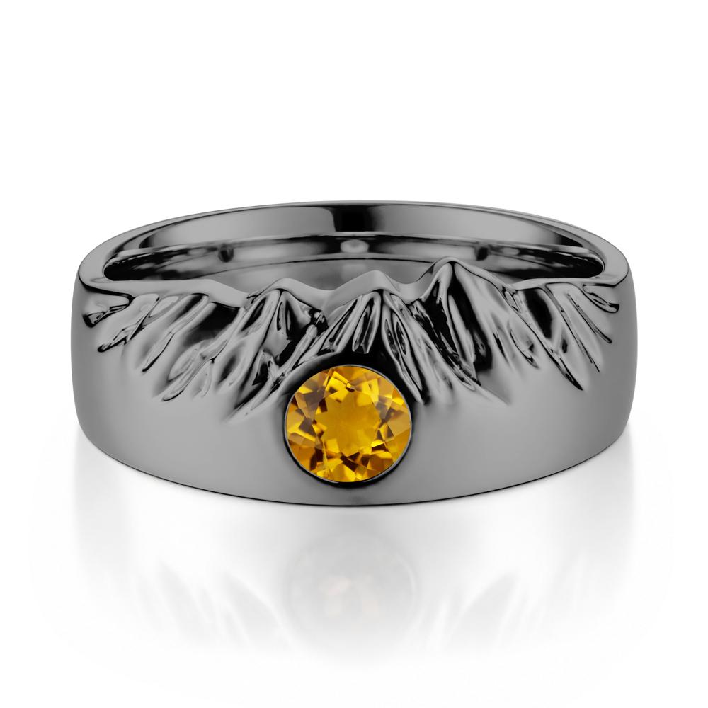 Men's Wide Band Emerald Ring - LUO Jewelry #gemstone_Citrine