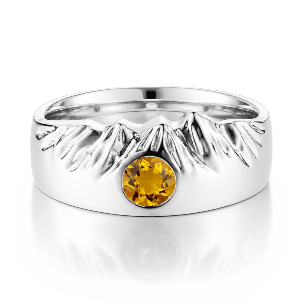 Men's Wide Band Emerald Ring - LUO Jewelry #gemstone_Citrine