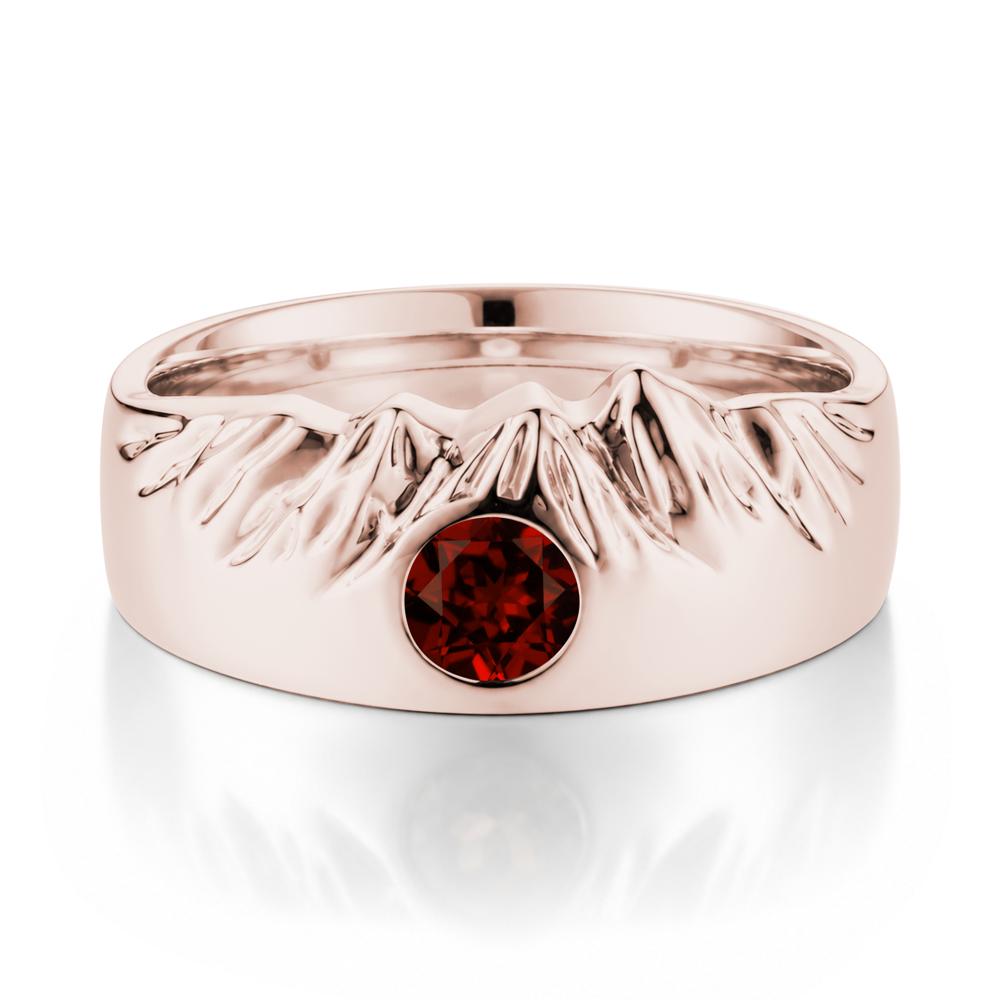 Men's Wide Band Emerald Ring - LUO Jewelry #gemstone_Garnet