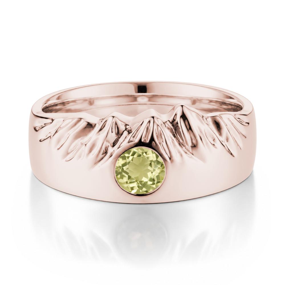 Men's Wide Band Emerald Ring - LUO Jewelry #gemstone_Lemon Quartz