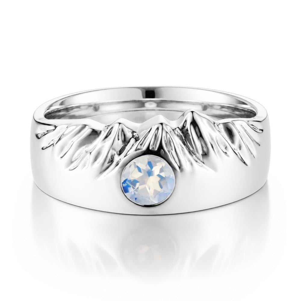 Men's Wide Band Emerald Ring - LUO Jewelry #gemstone_Moonstone