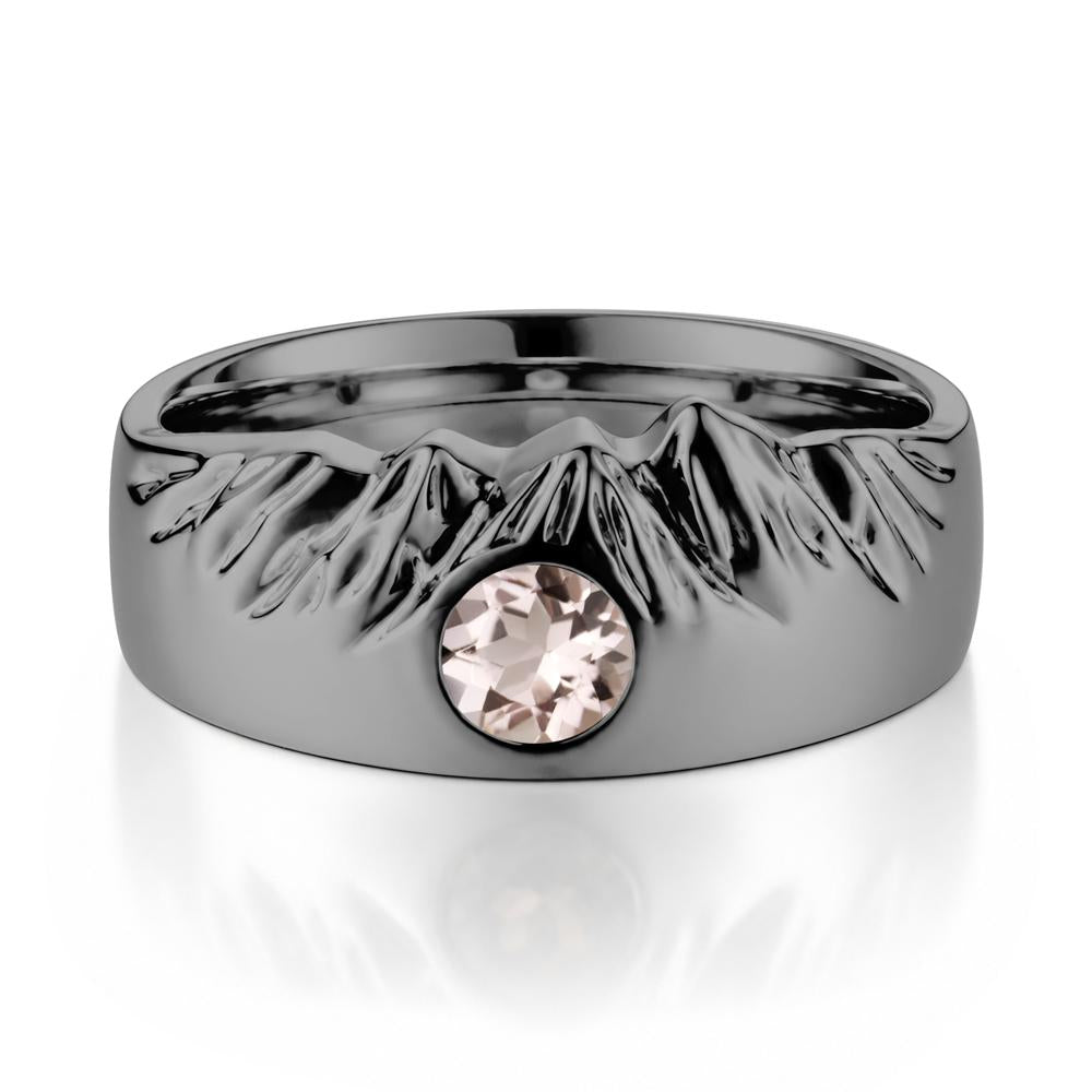 Men's Wide Band Emerald Ring - LUO Jewelry #gemstone_Morganite