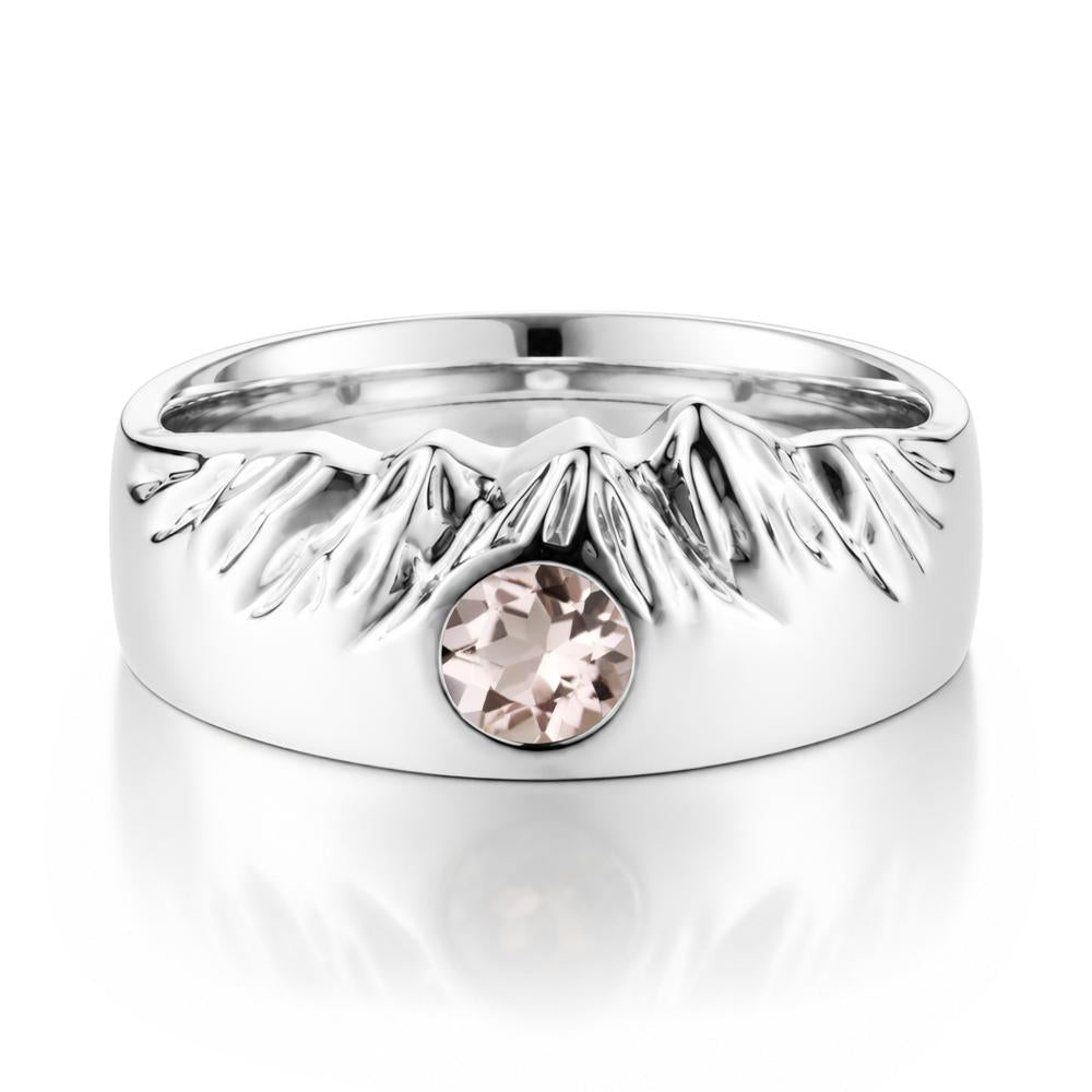 Men's Wide Band Emerald Ring - LUO Jewelry #gemstone_Morganite