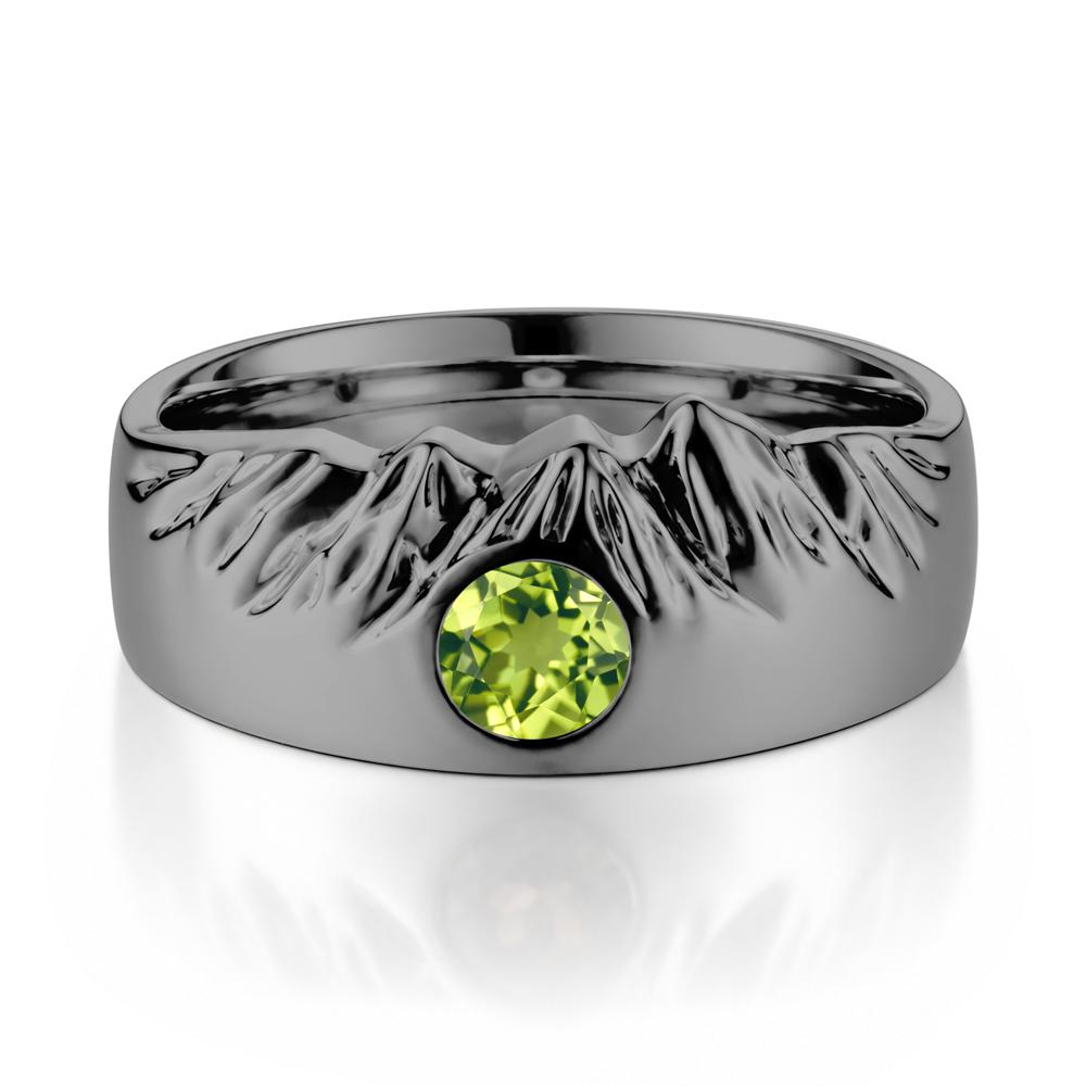 Men's Wide Band Emerald Ring - LUO Jewelry #gemstone_Peridot