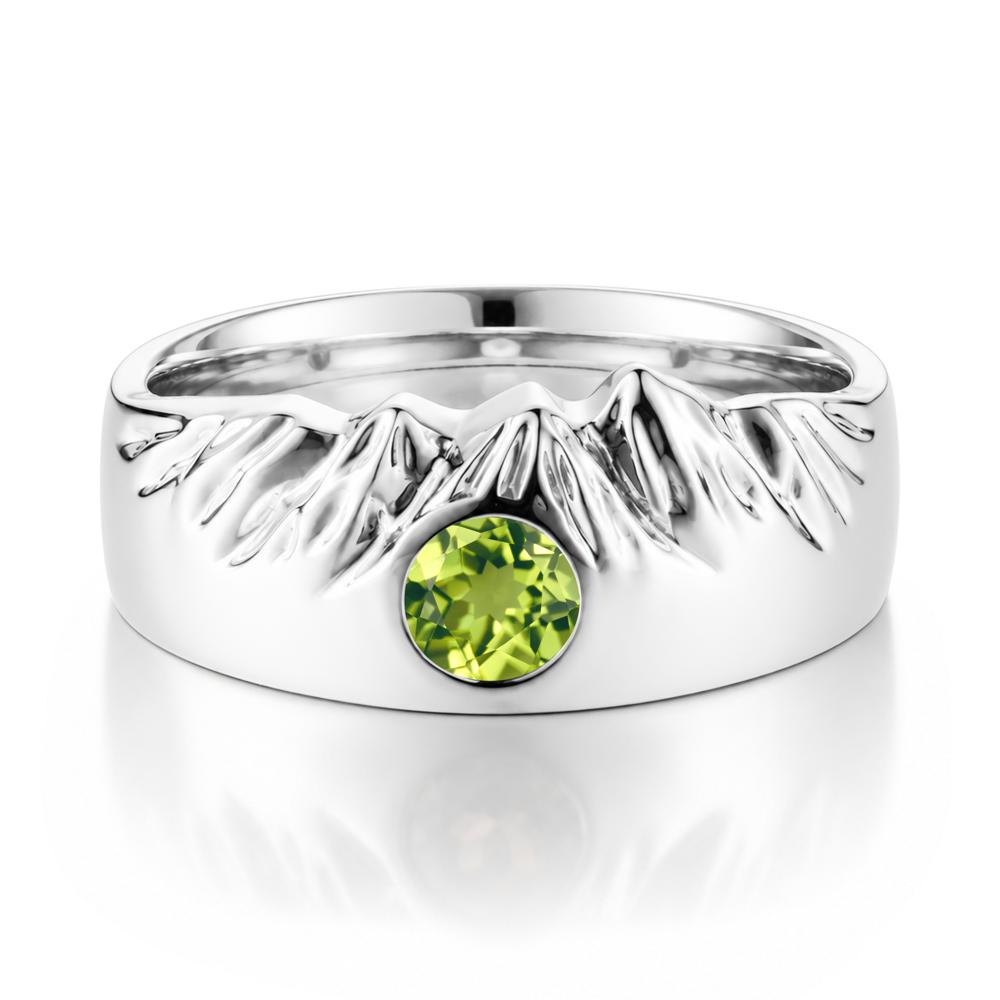 Men's Wide Band Emerald Ring - LUO Jewelry #gemstone_Peridot