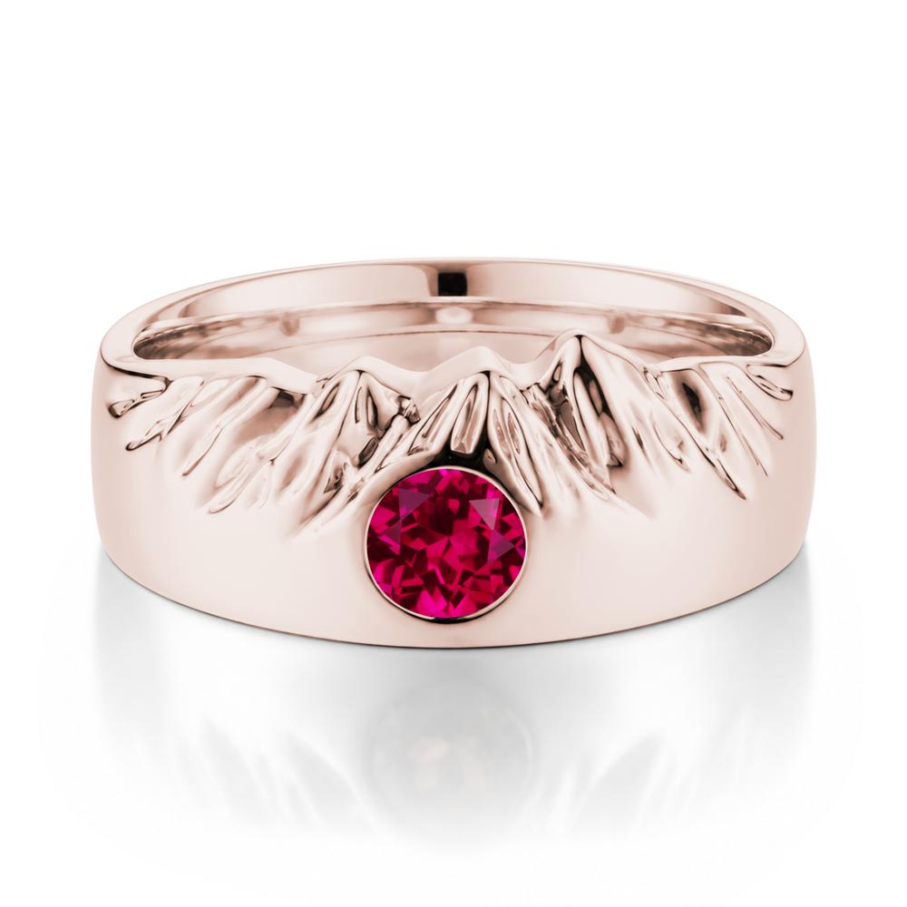 Men's Wide Band Emerald Ring - LUO Jewelry #gemstone_Ruby