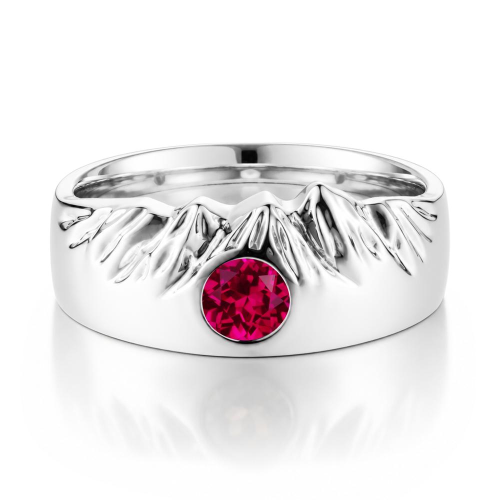 Men's Wide Band Emerald Ring - LUO Jewelry #gemstone_Ruby