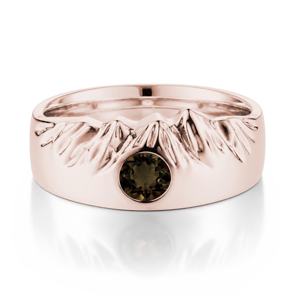 Men's Wide Band Emerald Ring - LUO Jewelry #gemstone_Smoky Quartz