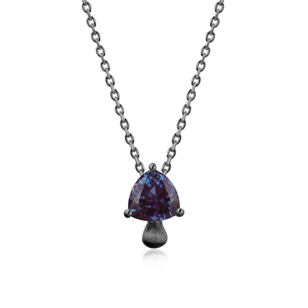 Magic Alexandrite Mushroom Necklace - LUO Jewelry #metal_black finish sterling silver