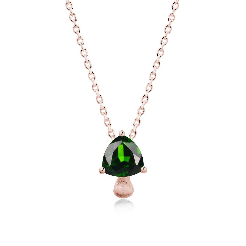 Magic Diopside Mushroom Necklace - LUO Jewelry #metal_18k rose gold