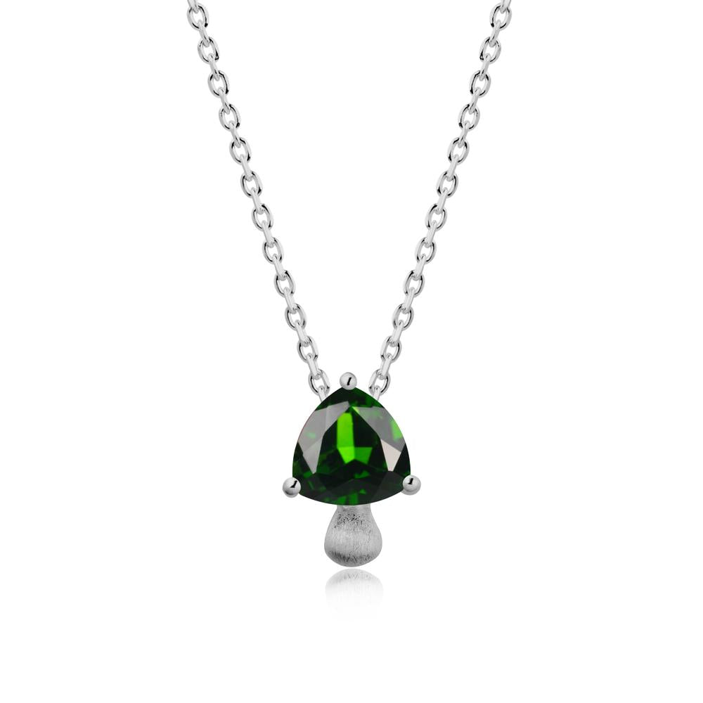 Magic Diopside Mushroom Necklace - LUO Jewelry #metal_platinum