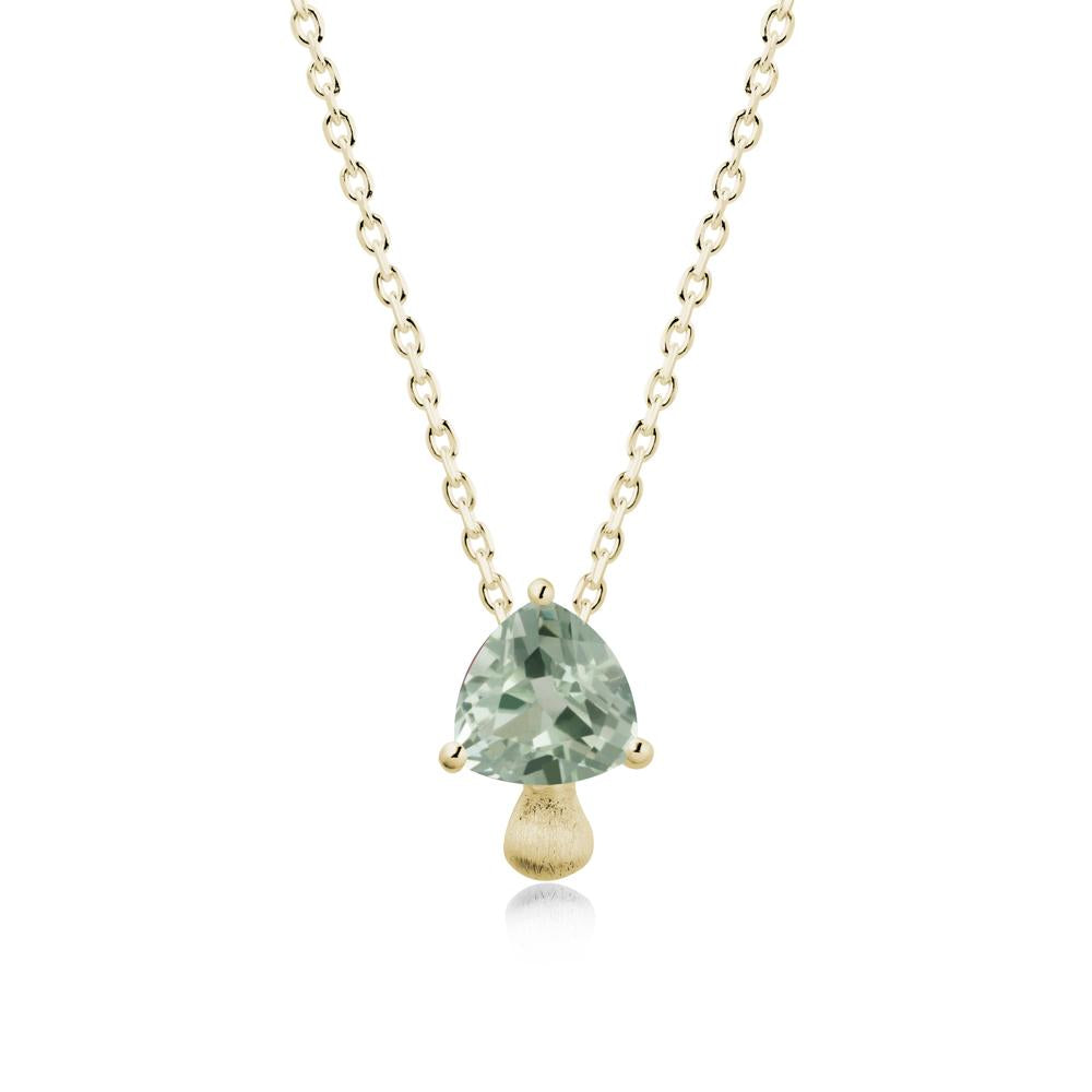 Magic Green Amethyst Mushroom Necklace - LUO Jewelry #metal_14k yellow gold