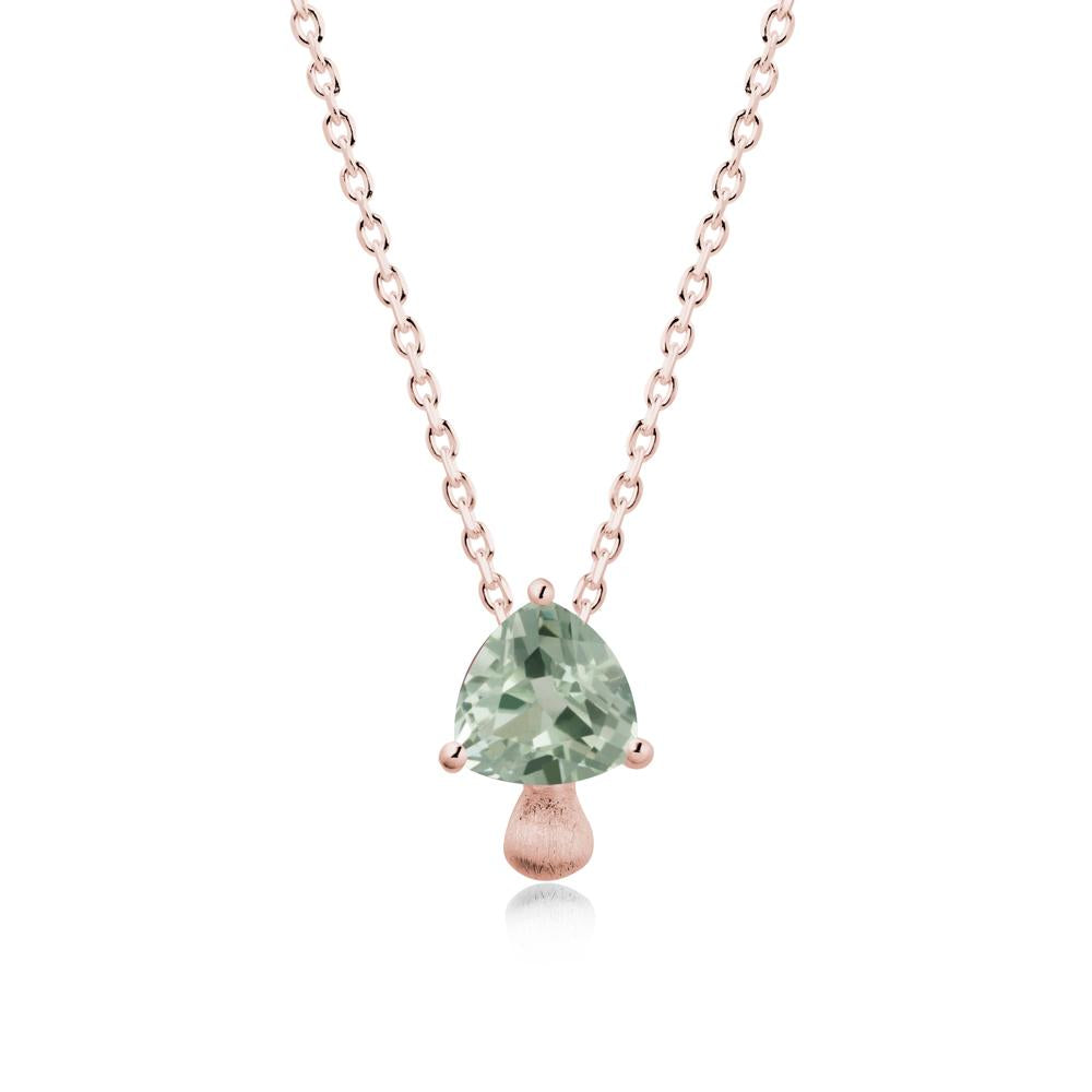 Magic Green Amethyst Mushroom Necklace - LUO Jewelry #metal_18k rose gold