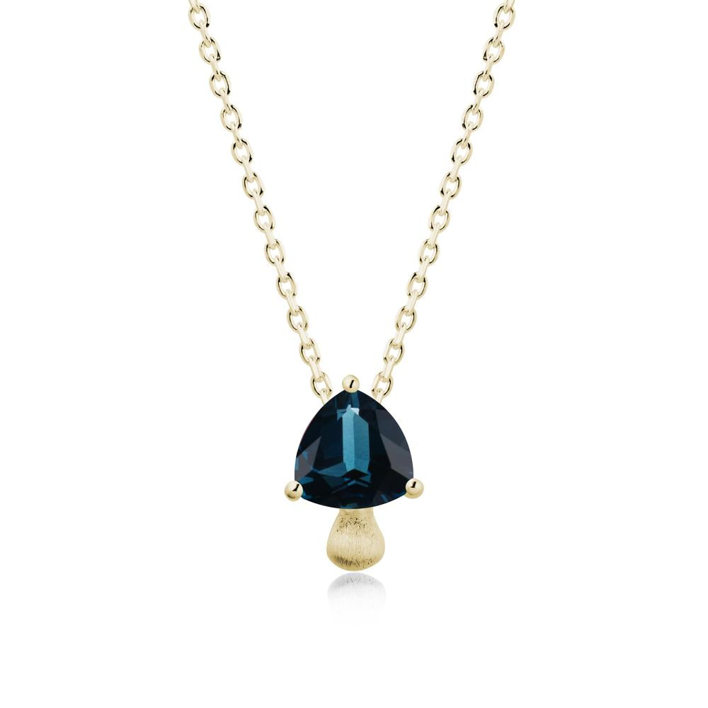 Magic London Blue Topaz Mushroom Necklace - LUO Jewelry #metal_14k yellow gold