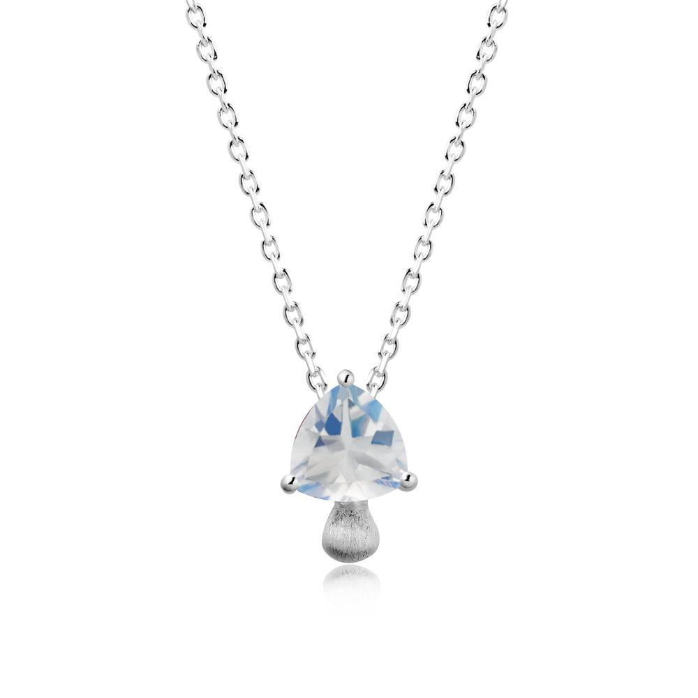 Trillion Cut Moonstone Mushroom Necklace - LUO Jewelry #metal_14k white gold