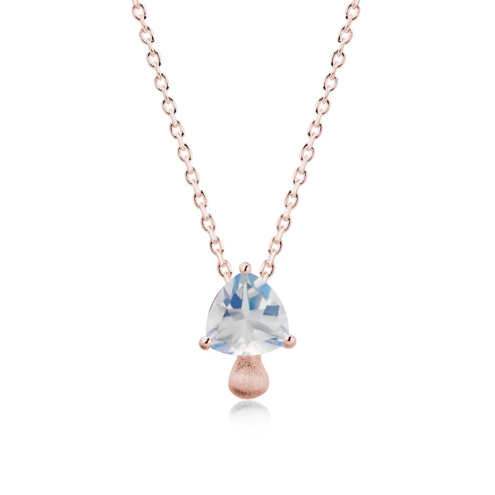 Trillion Cut Moonstone Mushroom Necklace - LUO Jewelry #metal_18k rose gold