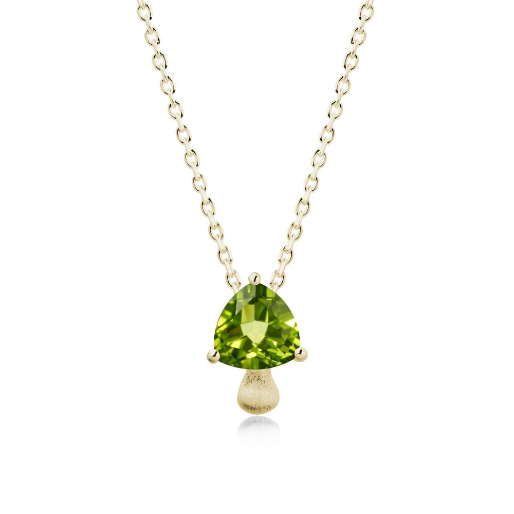 Magic Peridot Mushroom Necklace - LUO Jewelry #metal_14k yellow gold