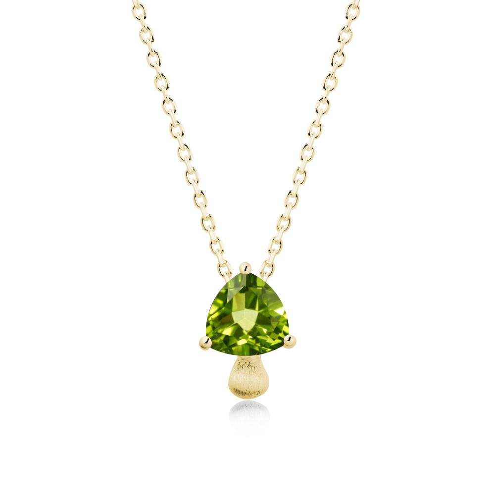 Magic Peridot Mushroom Necklace - LUO Jewelry #metal_18k yellow gold
