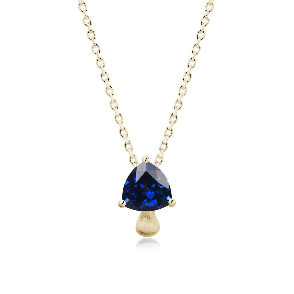 Magic Sapphire Mushroom Necklace - LUO Jewelry #metal_14k yellow gold