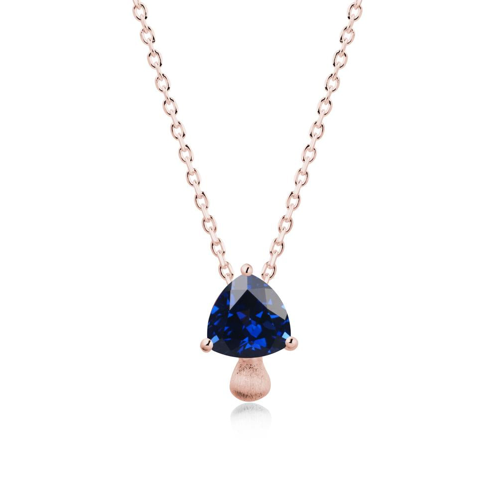 Magic Sapphire Mushroom Necklace - LUO Jewelry #metal_18k rose gold
