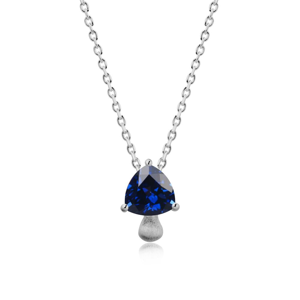 Magic Sapphire Mushroom Necklace - LUO Jewelry #metal_platinum
