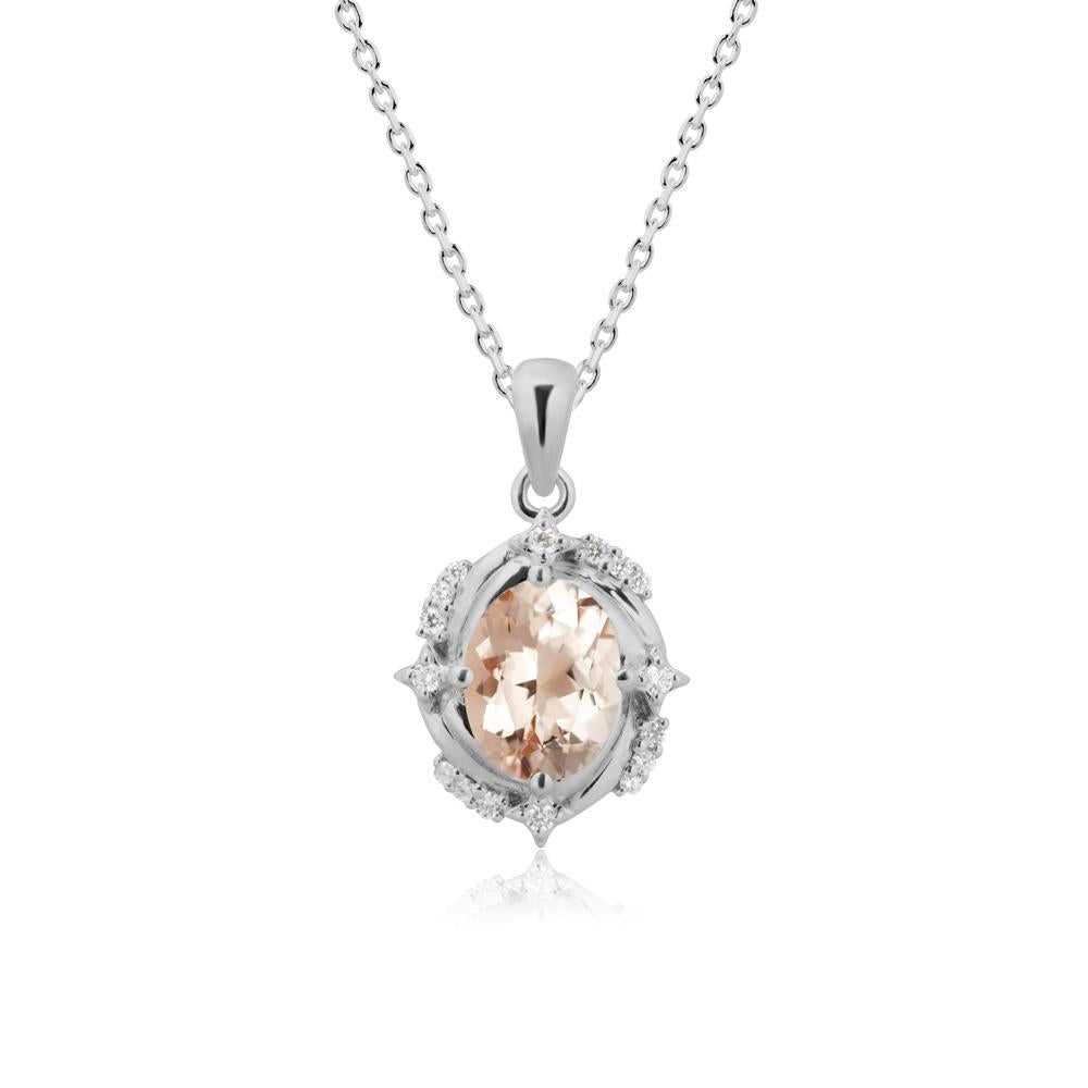 Morganite Shooting Star Necklace - LUO Jewelry #metal_platinum
