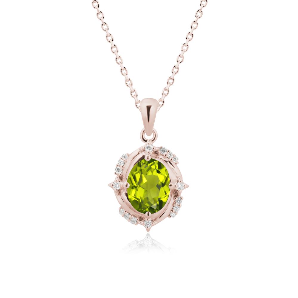 Peridot Shooting Star Necklace - LUO Jewelry #metal_14k rose gold