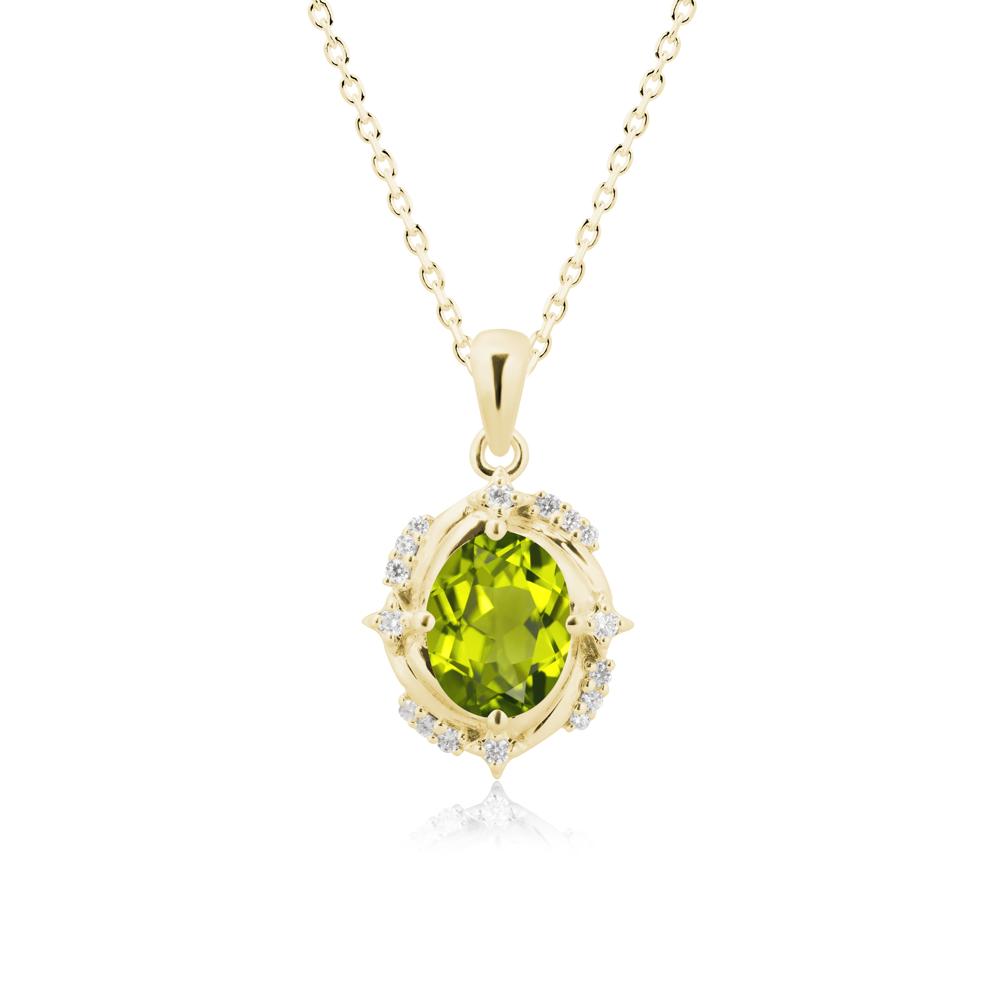 Peridot Shooting Star Necklace - LUO Jewelry #metal_18k yellow gold
