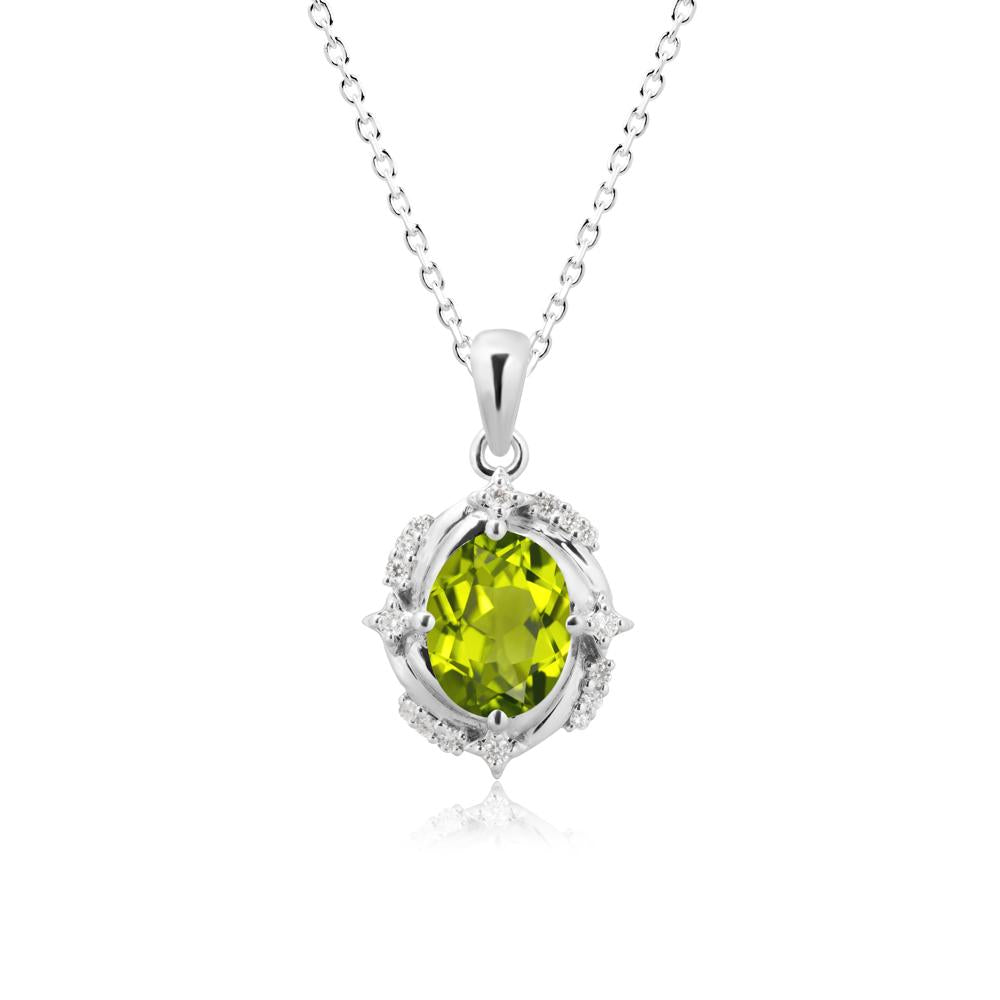 Peridot Shooting Star Necklace - LUO Jewelry #metal_sterling silver
