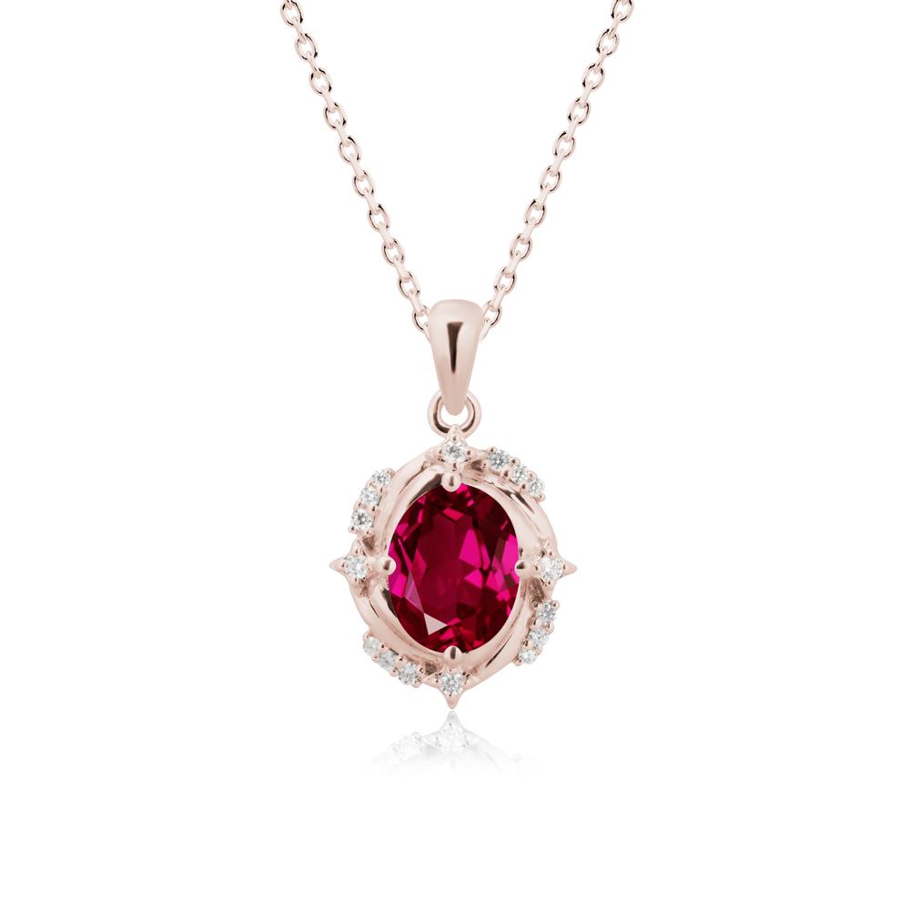 Ruby Shooting Star Necklace - LUO Jewelry #metal_14k rose gold