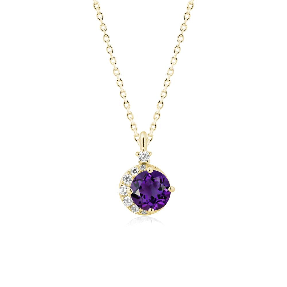 Celestial Amethyst Necklace - LUO Jewelry #metal_18k yellow gold