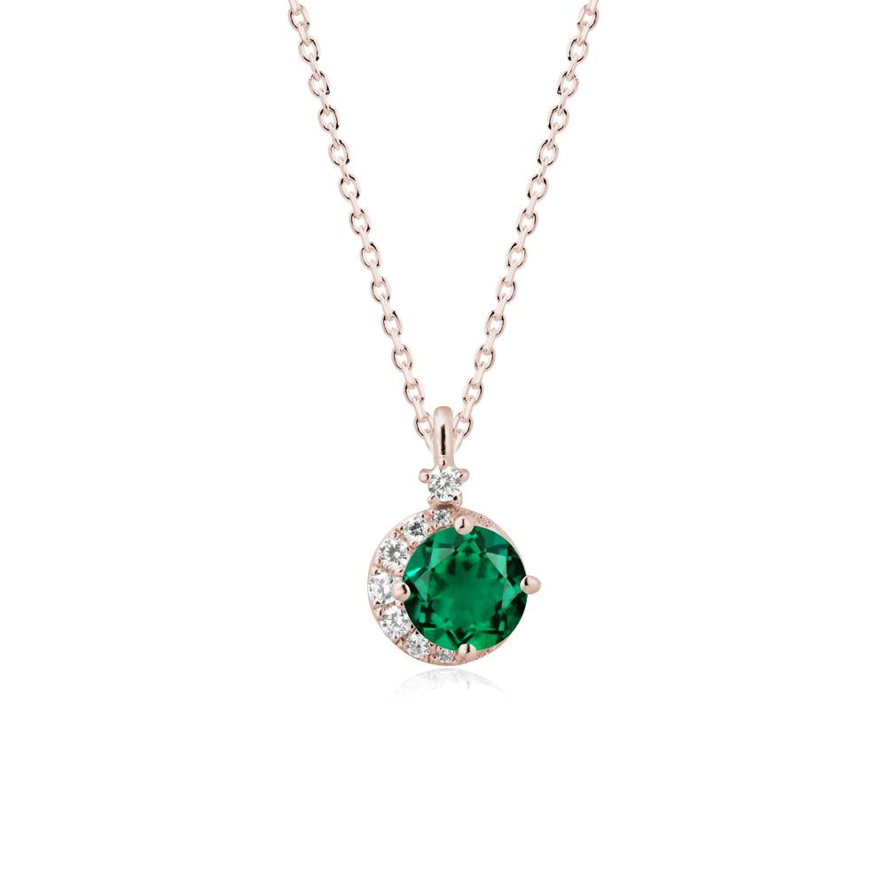 Celestial Emerald Necklace - LUO Jewelry #metal_14k rose gold