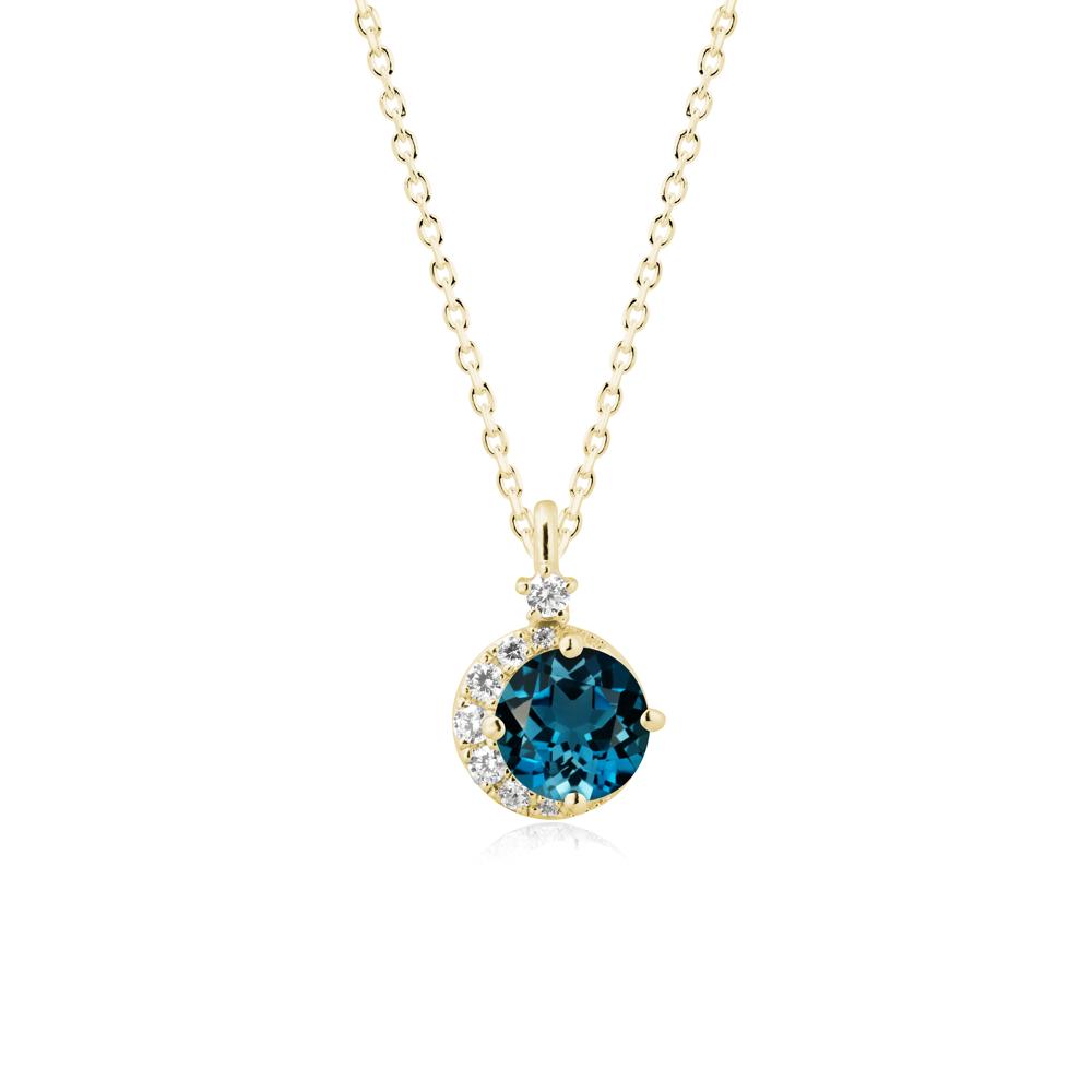Celestial London Blue Topaz Necklace - LUO Jewelry #metal_18k yellow gold