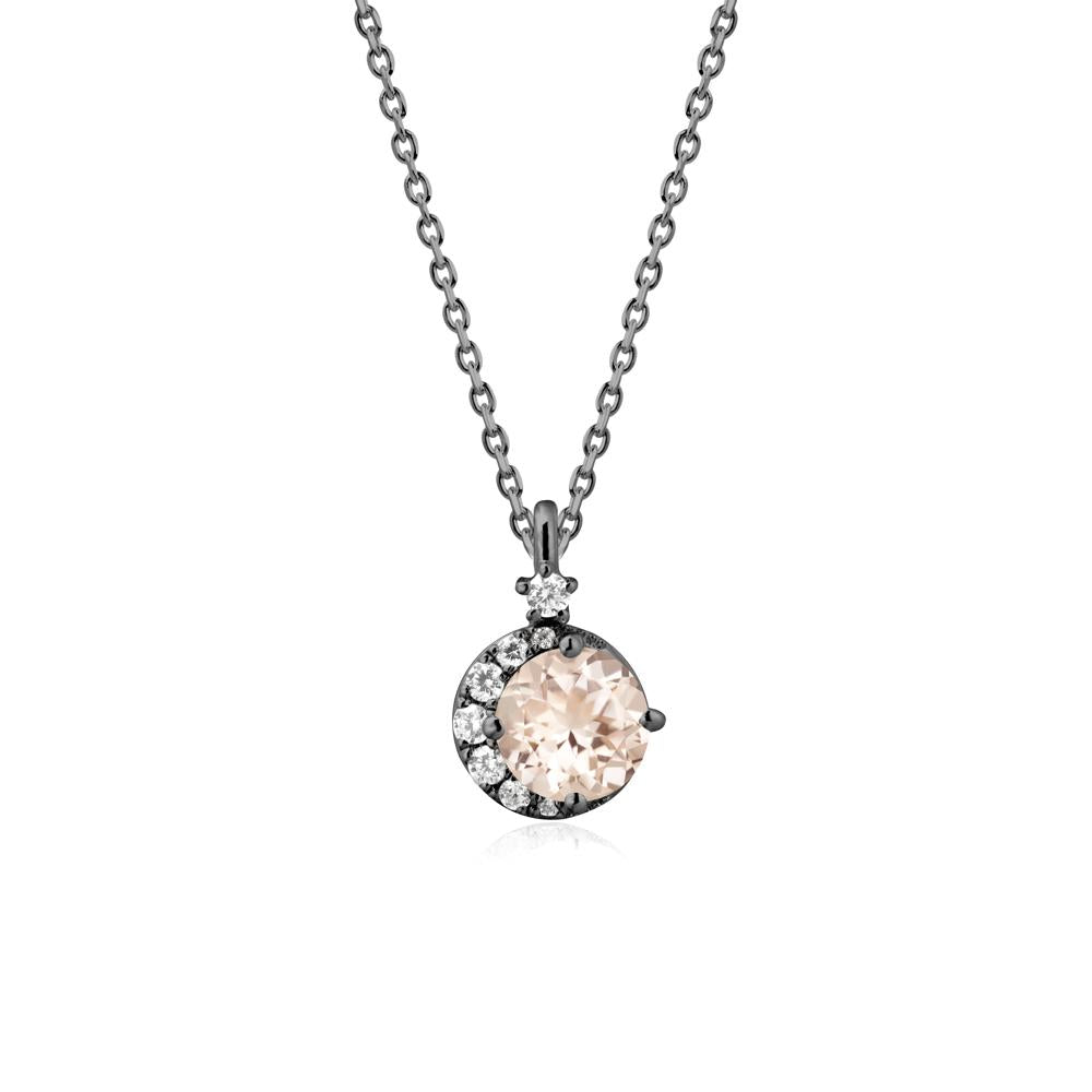 Celestial Morganite Necklace - LUO Jewelry #metal_black finish sterling silver