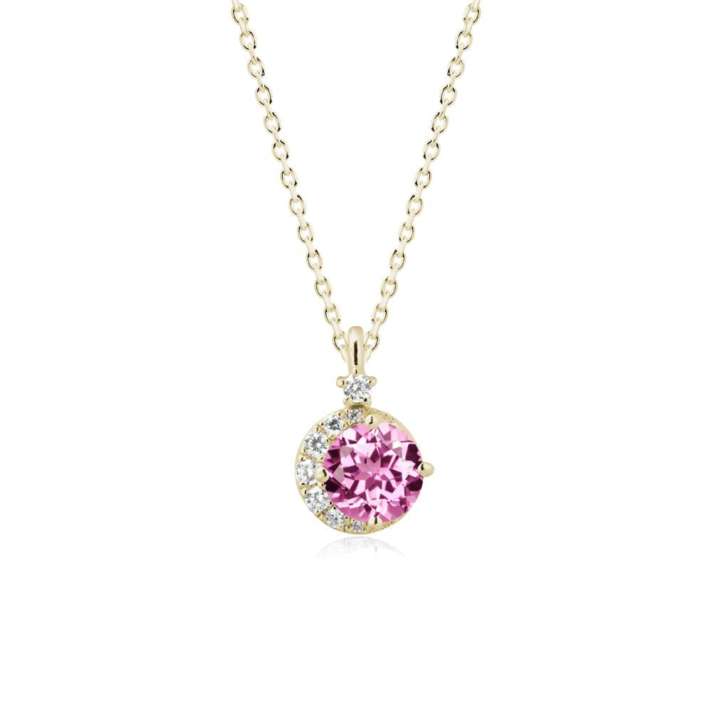 Celestial Pink Sapphire Necklace - LUO Jewelry #metal_14k yellow gold
